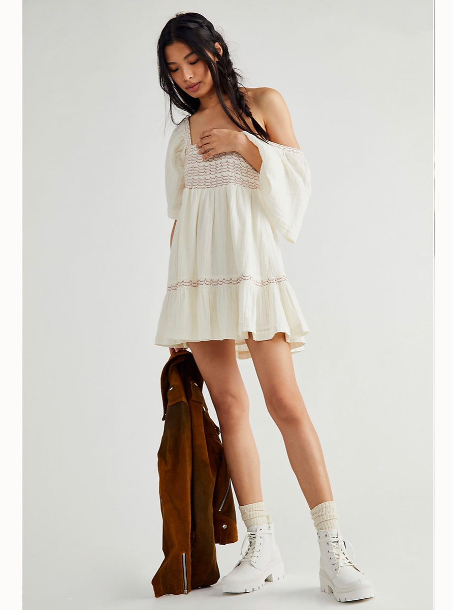 Free People Easy to Love Bubble Mini Dress Flower Moon Boutique Free People Easy to Love Bubble Mini Dress Flower Moon Boutique