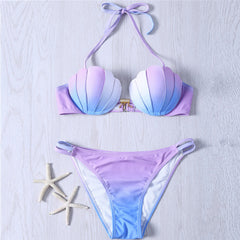 Purple Ombre Shell Bikini