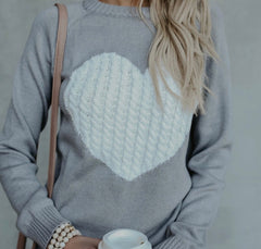 Heart Patterned Sweater