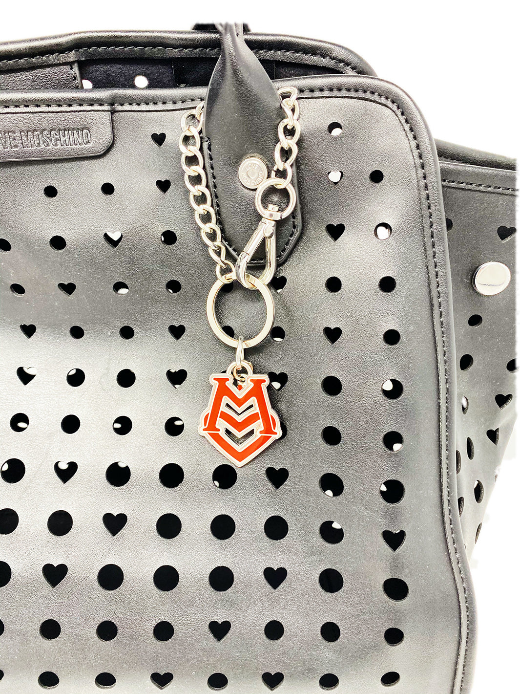☆関税込☆【LOVE MOSCHINO】メタリックトートバッグ Love Moschino Black Perforated Tote – Flower Moon Boutique
