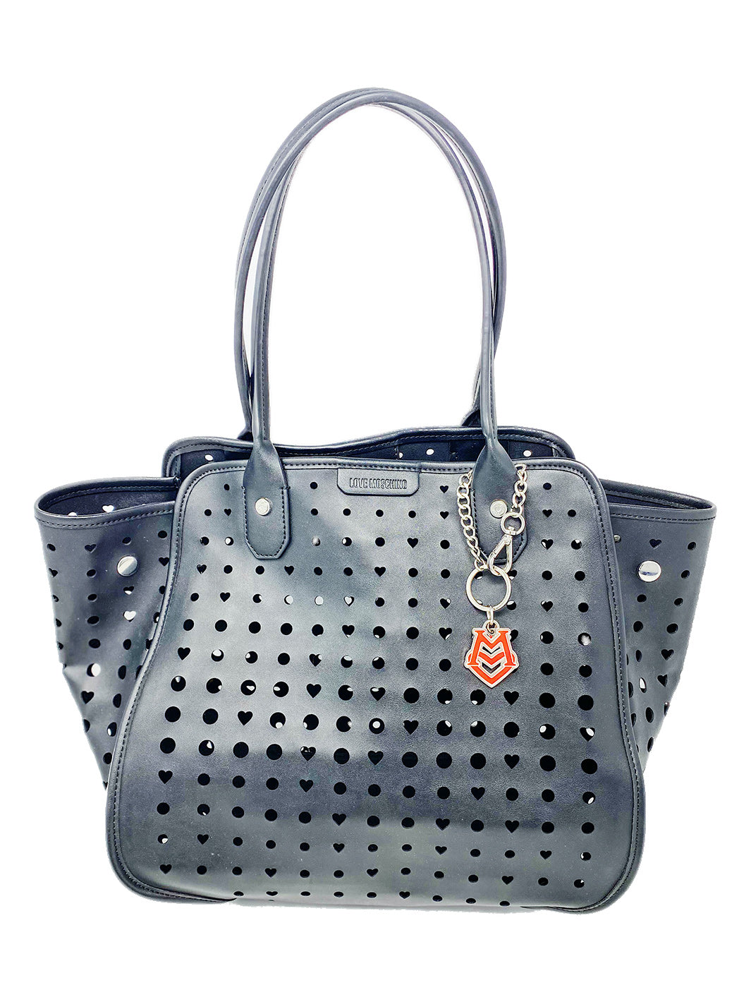 Love Moschino Black Perforated Tote – Flower Moon Boutique