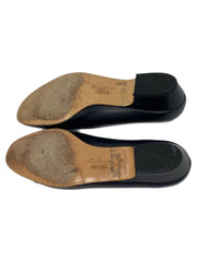 Salvatore Ferragamo Navy Leather Flats Size 7.5