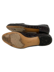 Salvatore Ferragamo Crocodile Embossed Leather Loafers Size 7.5