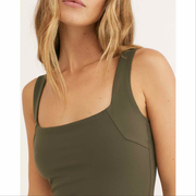 Free People Square Off Cami in Army